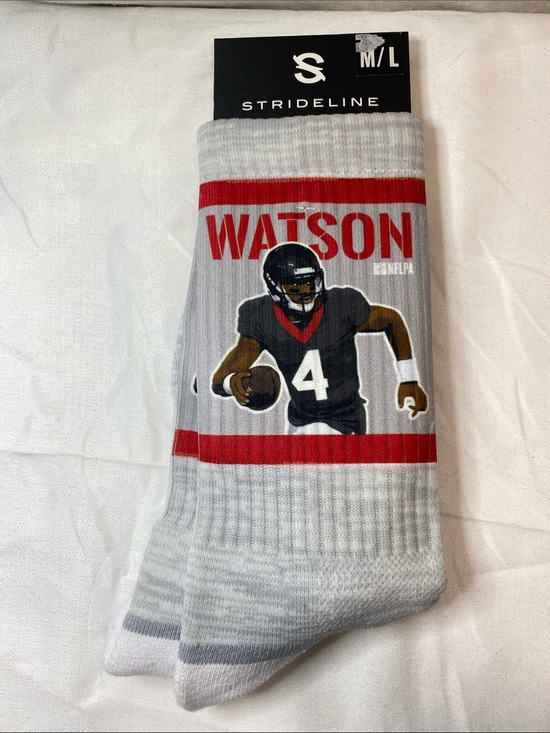 Strideline Other - Deshaun Watson #4 Gray Crew Socks - NFLPA Strideline Size M/L